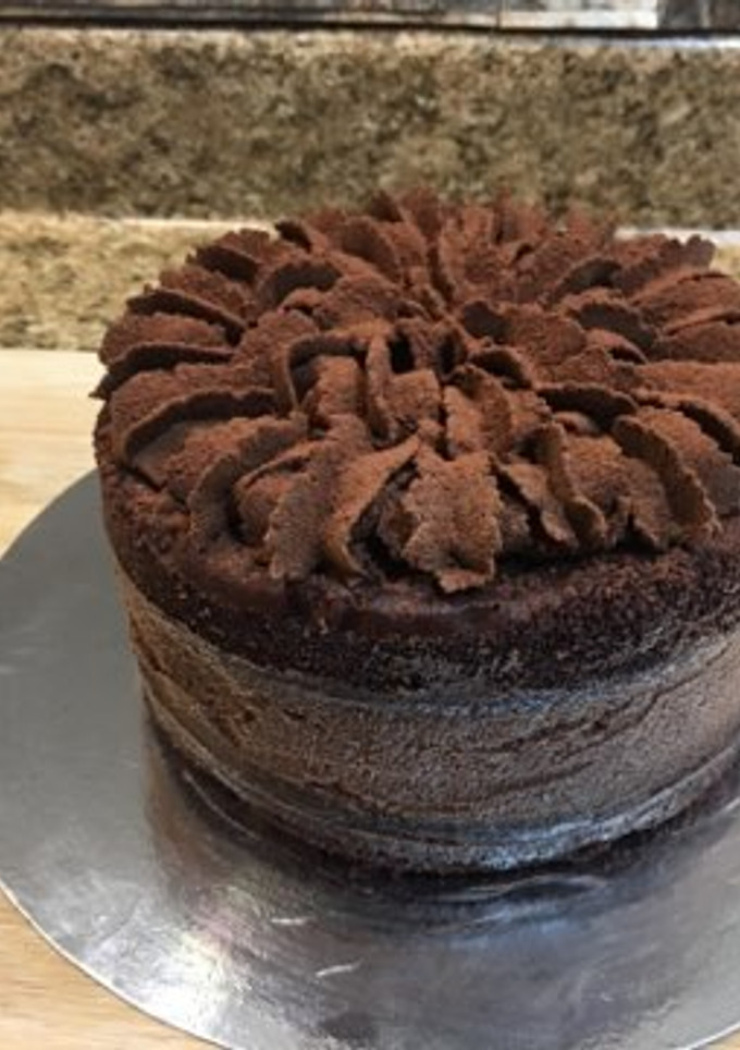 Una foto de Mini pastel de chocolate con ganache de chocolate