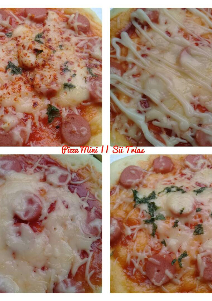 Foto resep Pizza mini no telur,no susu,pakai terigu murah tapi empuk😍😍