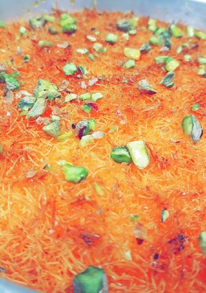صورة لوصفة كنافة القشطة