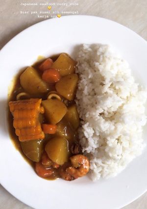 Foto resep Japanese seafood curry rice (ala sushi tei)