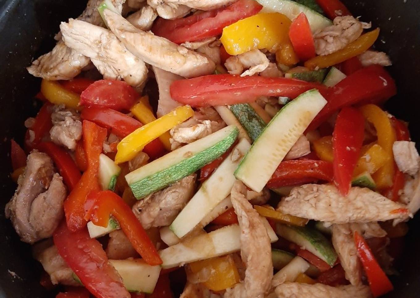 Fajitas de pollo a mi estilo