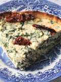 Tarte de Requeijão com Tomate Seco e Espinafres
