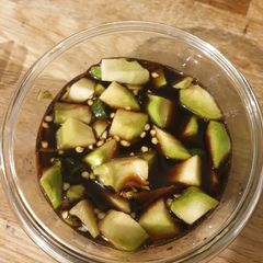 A picture of Broccoli stem pickle.