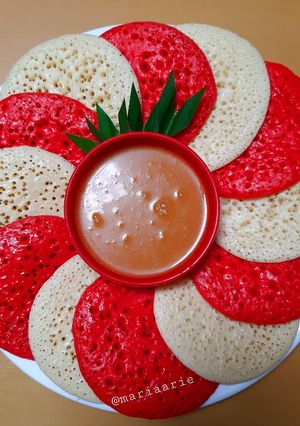Foto resep Serabi Kinca Merah Putih