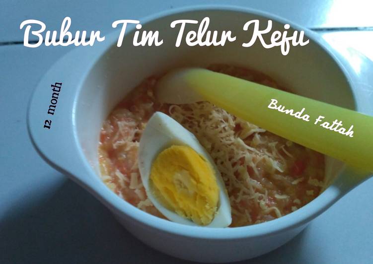 Resep 15. MPASI | Bubur Tim Telur Keju (12 month) yang Bisa Manjain Lidah