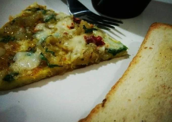 Potato Cheese Omelette😋🍕🍳