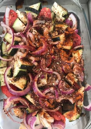 Une photo de Cuisse de poulet aux légumes du jardin
