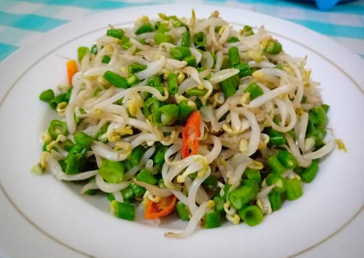 Tumis kacang panjang tauge