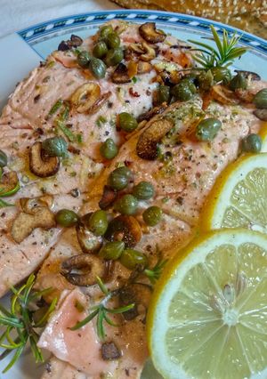 Φωτογραφία της συνταγής Σολομός sous vide με λεμόνι και δενδρολίβανο