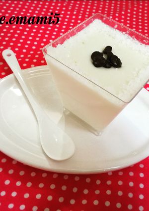 عکسی از دستور فرنی با آرد برنج و نارگیل