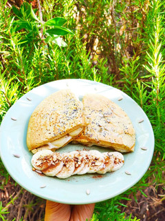 Foto de Panqueca tostada de queijo e banana