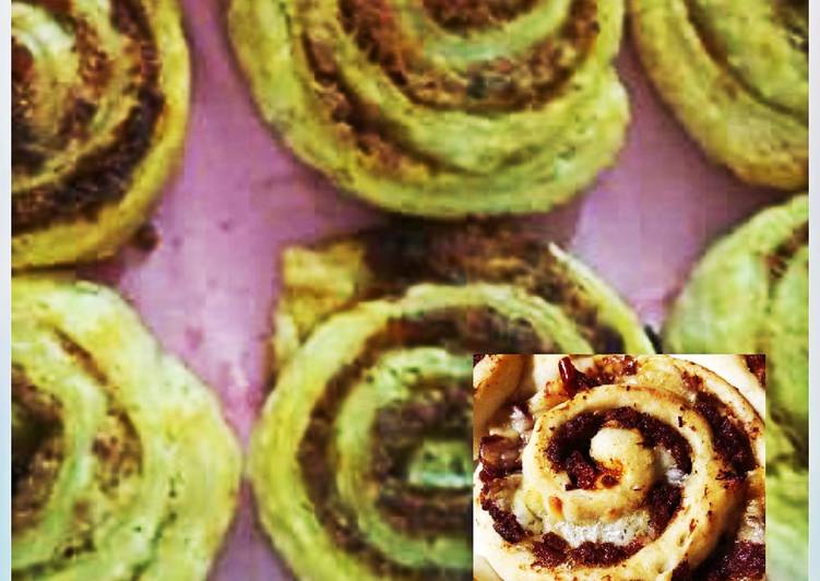 Diya's beef pinwheel bread