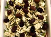 Una foto de queso feta de grecia