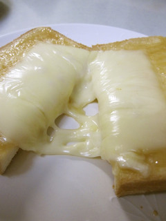 A picture of Cheesy Peanut Butter Toast.