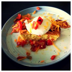 A picture of Southern Style Poached Egg Breakfast.