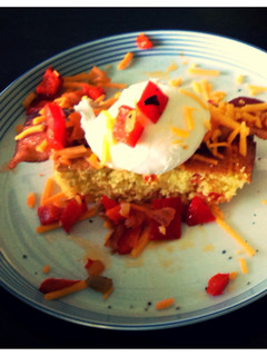 A picture of Southern Style Poached Egg Breakfast.