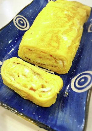 A picture of Homemade Dashi-Maki Tamago (Japanese Rolled Omelet).