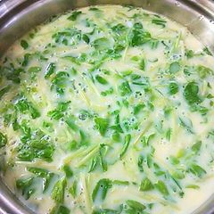 A picture of Kelanchim (Korean Chawanmushi) Steamed Egg Custard.