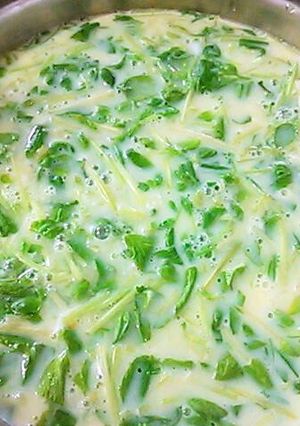A picture of Kelanchim (Korean Chawanmushi) Steamed Egg Custard.