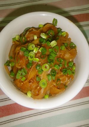 A picture of Chunky All-purpose Sweet Onion and Miso Sauce for Gyoza Dumplings.