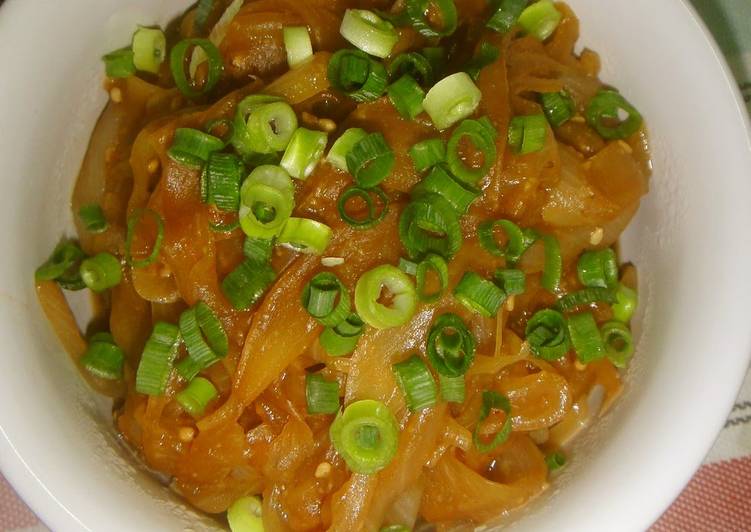 Recipe of Quick Chunky All-purpose Sweet Onion and Miso Sauce for Gyoza Dumplings