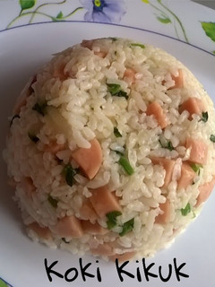 A picture of Chicken Sausage Fried Rice.
