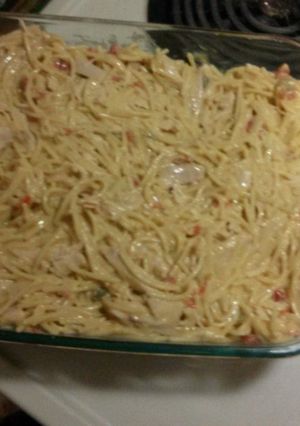 A picture of Chicken spaghetti my way.
