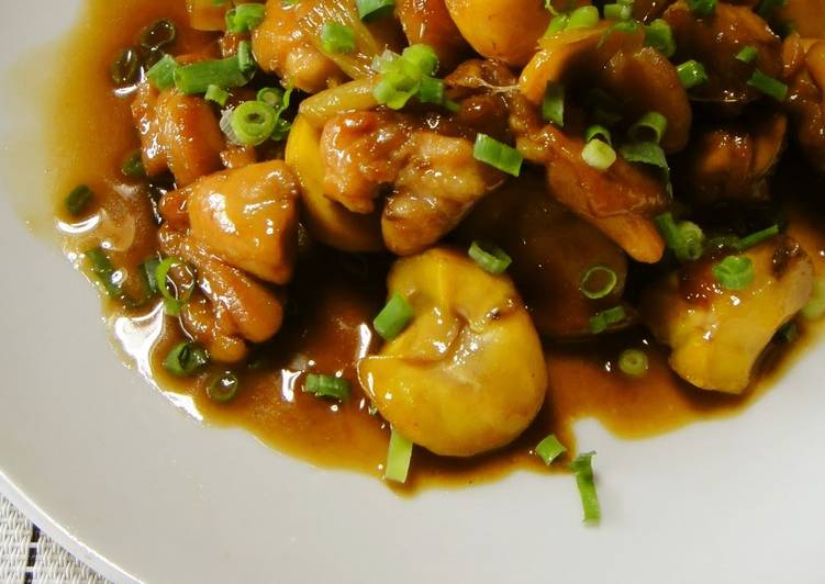 Easiest Way to Make Delicious A Chef&amp;#39;s Recipe for Chinese-style Chestnut and Chicken Stir-fry with Star Anise