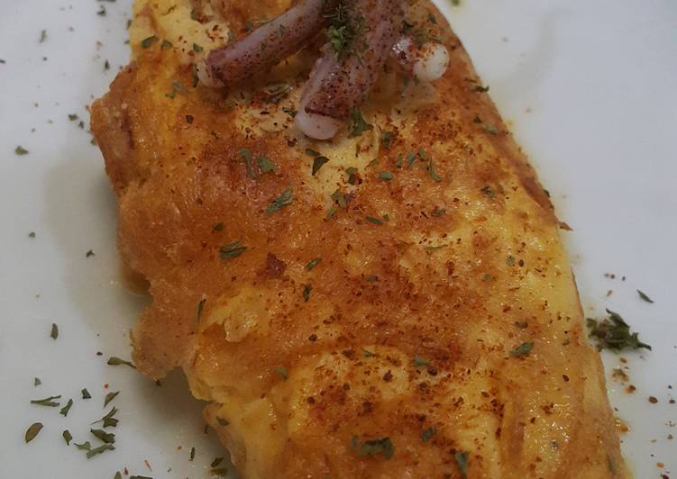 Recipe of Homemade Breakfast omelette with squid