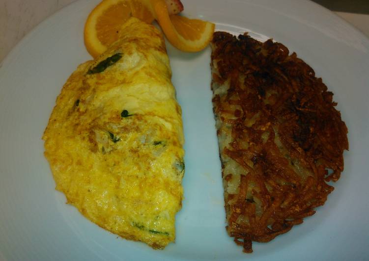 Recipe of Homemade Spinach and crab omelette