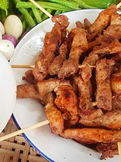 รูปของ หมูย่างกะทิ+แจ่วปลาร้า