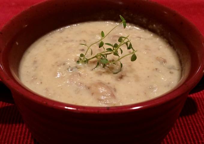 Recipe of Super Quick Homemade Creamy Mushroom Soup