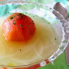 A picture of Chilled Whole Tomato Soup.
