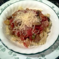 A picture of Roasted Veggies & Garlic For Pasta (rustic sauce).