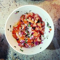 A picture of Bruschetta.