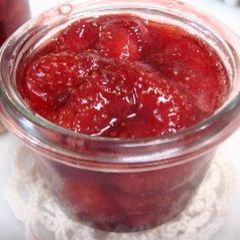 A picture of Strawberry Jam with a Pressure Cooker or Regular Pot.