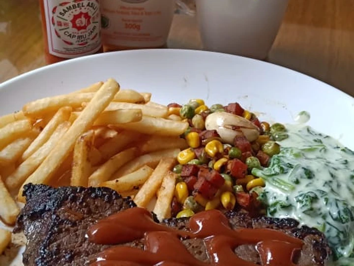 Cara Mudah Menyiapkan Resep Beef Steak Sauce BBQ yang Enak Banget Anti Ribet, Uenak Banget