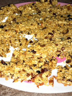 A picture of fruit and seed granola bars.