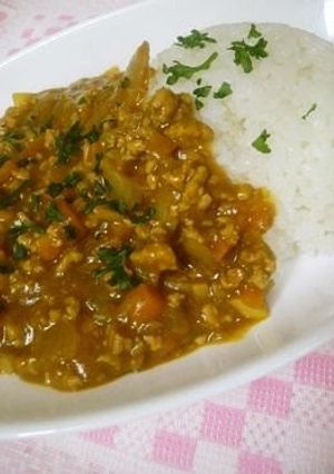 A picture of Our Family's Keema Curry (Ground Meat Curry).