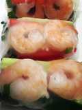 Shrimp spring rolls with pb2 sweet chili sauce