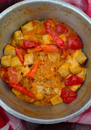 Foto resep Geseng Ikan Teri Basah & Tahu