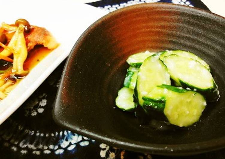 Recipe of Any-night-of-the-week Lightly Pickled Shio-Koji Cucumbers