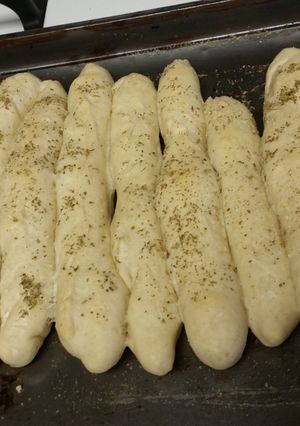 A picture of Home-Baked Breadsticks.