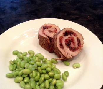 Easy Fast Cooking Pork Bacon Goat Cheese and Fig Roulade Delicious and Healthy