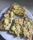 Avocado on toast With scrambled eggs