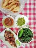 Set Menu Masakan Rumahan #2 (Ayam Bakar Pedas,Daun Singkong, Sambal Ijo, Krupuk)