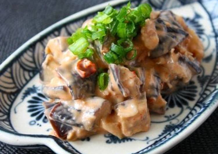 Recipe: Yummy Microwaved Doubanjiang Mayo Spicy Eggplant