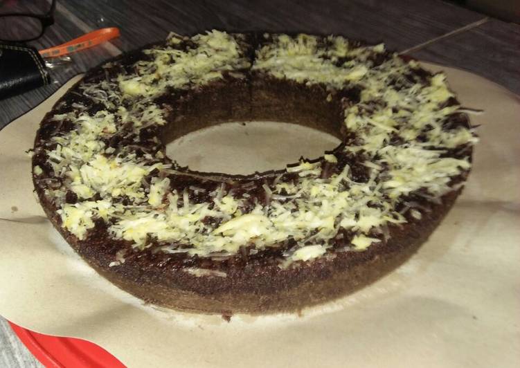 Cara mudah Membuat Brownis kukus ketan hitam hits yang Sempurna