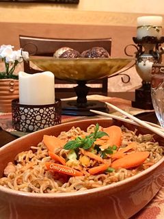 صورة لوصفة 112 نودلز بالدجاج والخضار 🍲
