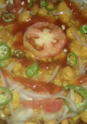 A picture of Dahi chana chaat .